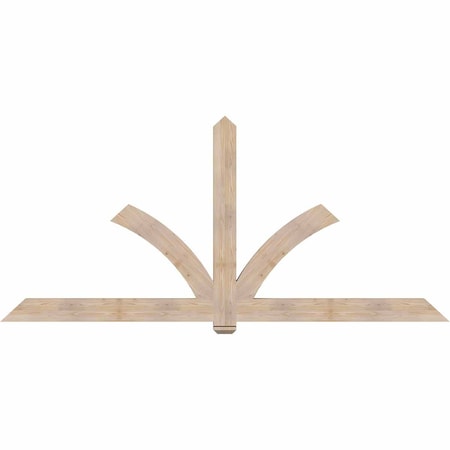 Ekena Millwork Redmond Smooth Timber Gable Bracket, Douglas Fir, 108"W x 49"H x 3 1/2"D x 5 1/2"F, 11/12 Pitch GBW108X49X0406RED00SDF